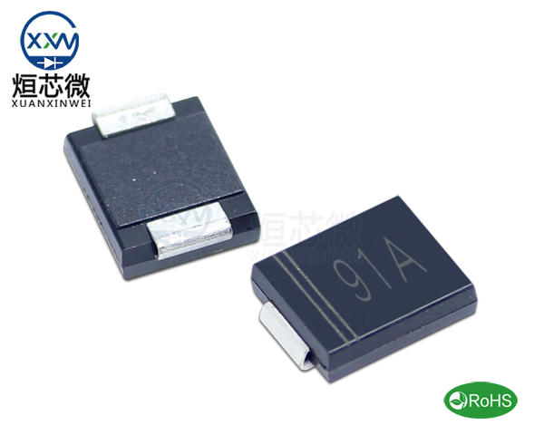 1.5SMC91A參數,TVS二極管1.5SMC91A瞬態抑制二極管